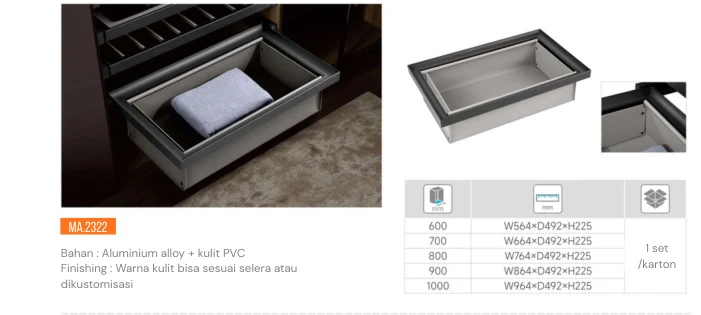 FOSCA Kotak penyimpanan wardrobe